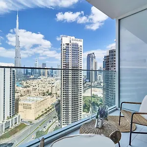  Apartment Luxury With Burj Khalifa View - Marquise Square Tower